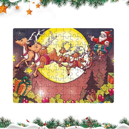 Niktule Weihnachtsrätsel | Weihnachtsmann-Papppuzzle,Weihnachtswunsch-Puzzles, Lernspiel für Jungen und Kinder im Alter von 2–8 Jahren, Geburtstagsgeschenk von Niktule