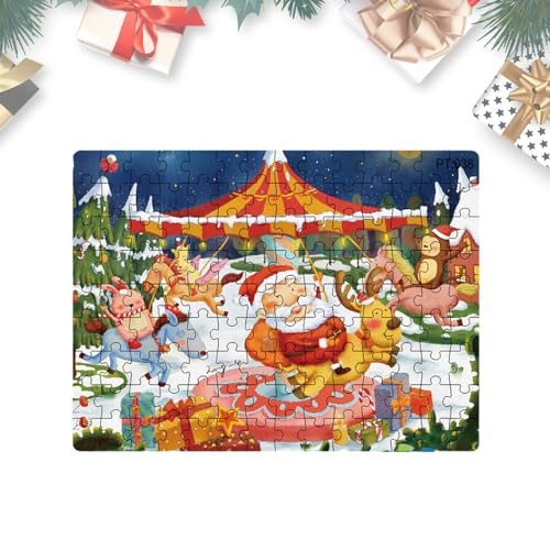 Niktule Weihnachtsrätsel - Weihnachtswunsch Weihnachtsmann Großes Puzzle,Lernspiel Weihnachtsrätsel für Jungen und Mädchen, Geburtstagsgeschenk von Niktule