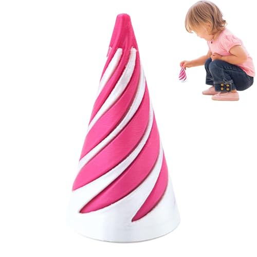 Pyramiden-Stressspielzeug, Cone Fidget Toy, Pyramiden-Zappelskulptur, Sensorisches Passthrough-Spielzeug 3D-Gedruckter Spir-al-Zappelkegel, Interaktive Pyramide, Lustige Skulptur Für Kunstliebhaber von Niktule