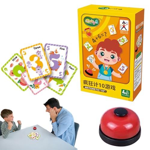 Spiele für den frühen Zahlensinn, Lernkarten zum Zahlensinn - Mathe-Lernkarten für Kinder und Familien | Familienspiele, Kartenspiel, Geburtstagsgeschenk für den Kinderurlaub von Niktule