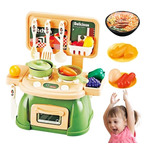 Spielzeugküche | 30 Artikel 45 Stück Spielküche mit realistischem Design mit Spieltöpfen, Pfannen - Lustiges Kochspielzeug, kreatives Küchenspielzeug als Spielzeugküchengeschenk, Kinder, Jungen und Mä von Niktule