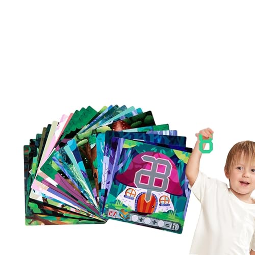 Zahlen-Lernkarten, Zahlen-Matching-Puzzle,Zahlenmuster-Brett-Matching-Puzzlespiel - Farbkognitions-Matching-Puzzlespiel für Kleinkinder, und Mädchen ab 3 Jahren von Niktule