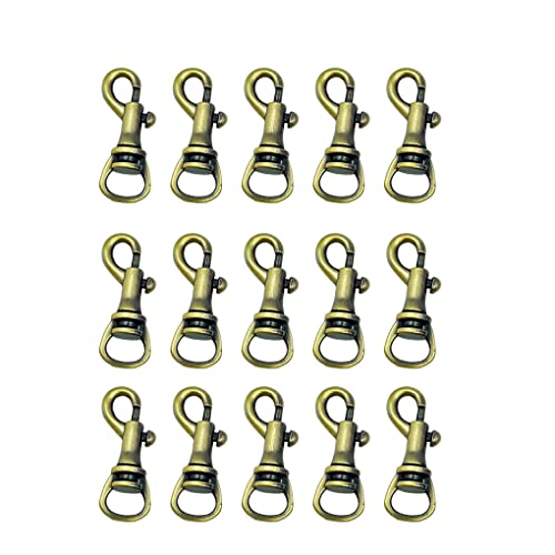 Nilioyul 15 STÜCKE Schlüsselanhänger Tragbarer Robuster Schlüsselring Diebstahlsicherer Anti Lost Metallverschlusshalter Zubehörschlüssel Brieftasche Heimwerkerbedarf, Bronze von Nilioyul
