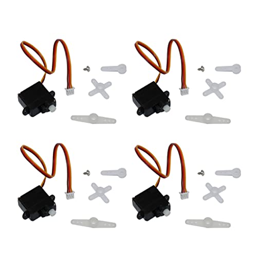 Nilioyul 4 Stücke Drone Digital Servo Ersatz Elektrische Lenkgetriebe Flugzeug Spielzeug Reparatur Upgrade Modifikation Zubehör, 1.25 mm von Nilioyul