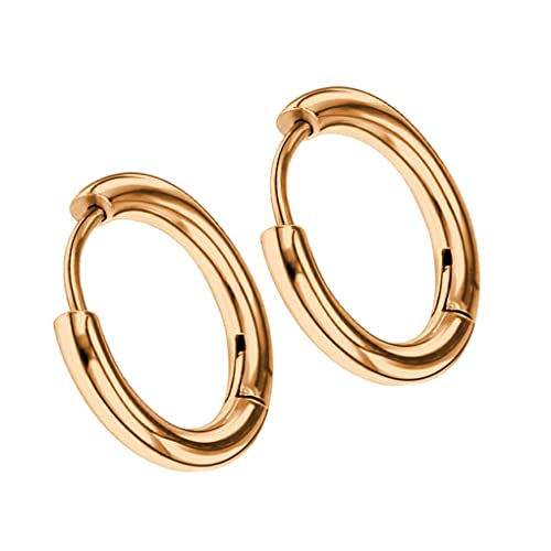 Nilioyul Kleine Silberne Creolen Einzigartiges Design Galvanik Tech Haltbarkeit Knorpel Nasenringe Geschenke Schmuck Accessoires, golden, 2.5 * 8mm von Nilioyul