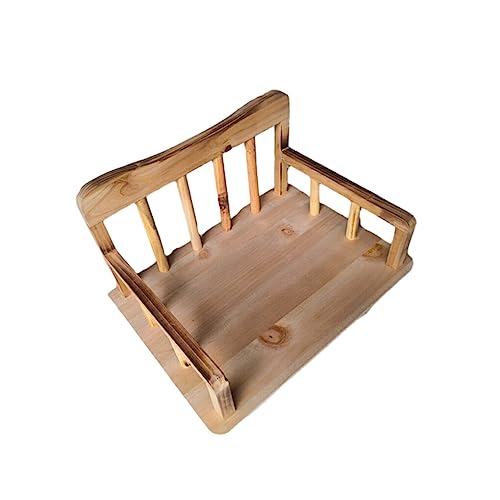 Nilioyul Neugeborene Fotografie Requisiten Posing Aid Holz Bett Requisiten Infant Foto Werkzeug Handgefertigte Möbel für Babyparty Vollmond, Protokollfarbe von Nilioyul