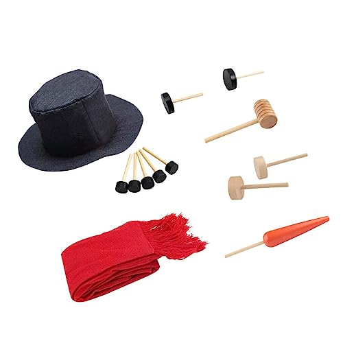 Nilioyul Schneemann Set, Weihnachtskostüm, Urlaubszubehör, kompakte Größe, Unterhaltung, Outdoor, Innenbereich, interessante Handwerkskunst, Cosplay Requisite, 13 STK von Nilioyul