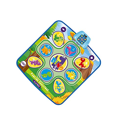 Nilioyul Tanzmatte Spielzeug Kinder Spiel Spielzeug Decke Teppich Spiele Pädagogische Pad Einstellbare Rhythmus Jungen Mädchen Fitness Spielen Geschenk, Dinosaurier Muster, 90 * 90cm von Nilioyul