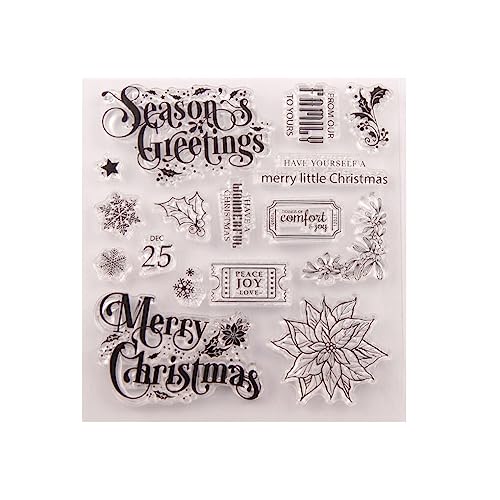 Nilioyul Weihnachtssiegel Haushalt Büro Stempel Schreibwaren Standard Scrapbooking Karte Vintage Fotoalbum Stempel von Nilioyul