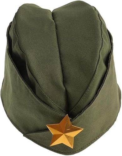 Army Garrison Cap - Piratenkostüm Pillbox Hut, sowjetischer Segeltuch-Matrosen-Tanzhut für Kinder und Herren (Olivgrün) von Niltracy