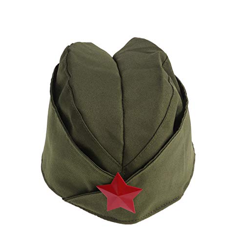 Army Garrison Cap - Piratenkostüm Pillbox Hut, sowjetischer Segeltuch-Matrosen-Tanzhut für Kinder und Herren (grün) von Niltracy