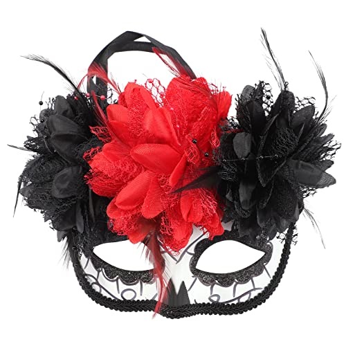 Niltracy Blume - geschmückte Geistermaske, flach - Top Drei - Blume Schwarz Stil, perfekt für Tag der Toten, Kostümpartys, Halloween, Cosplay & Karneval, Blume - geschmückte Geistermaske, 1 Stück Niltracy Blume - geschmückte Geistermaske, flach - Top Drei - Blume Schwarz Stil, perfekt für Tag der Toten, Kostümpartys, Halloween, Cosplay & Karneval, Blume - geschmückte Geistermaske, 1 Stück von Niltracy