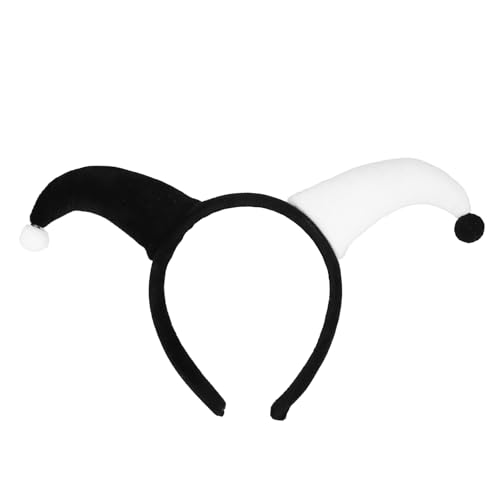 Niltracy Clown-Stirnband und Kopfbedeckung, schwarz-weißes Farbschema, ideal für Halloween-Feiern, Clown-Stirnband und Kopfbedeckung, Halloween Niltracy Clown-Stirnband und Kopfbedeckung, schwarz-weißes Farbschema, ideal für Halloween-Feiern, Clown-Stirnband und Kopfbedeckung, Halloween von Niltracy