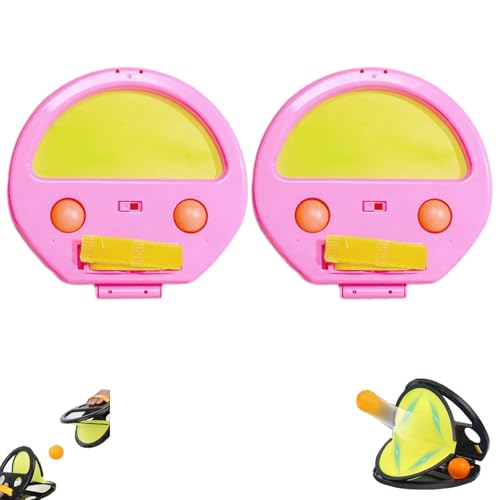 Nimedala Schläger-Taschenfangspiel, Schlägerwurf- und Fangballspiel, Wurf- und Fangballset, Gartenspiele, Strand- und Poolspielzeug (Pink*2Pcs) von Nimedala