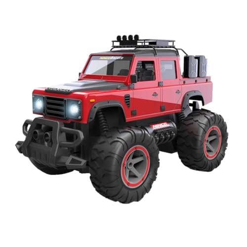 Ninco - Monster Truck Ferngesteuertes Auto - Overlander. Batteriebetrieben. Maßstab 1/14. mit Beleuchtung. Sender 2,4 GHz. Rote Farbe. +6 Jahre. (NH93173) von Ninco