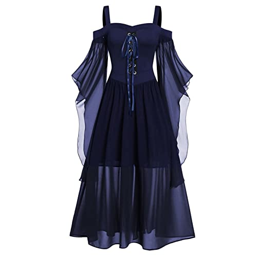 Gothic-Kleid, Renaissance-Kleid, viktorianisches Kleid der 1920er-Jahre, Hexen-Outfits, Hofkleider, Gothic-Kostüm, Kleid plus viktorianische Maxikleider, Damenkleid, Größe Halloween, ethnischer Stil, von Ninedayx