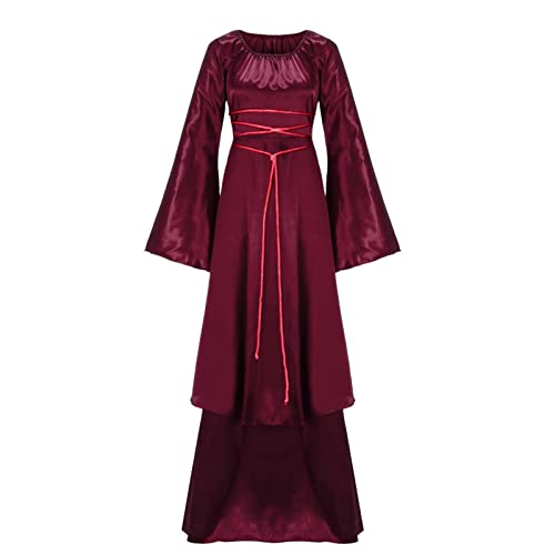 Halloween-Gothic-Kostüm für Damen, Hexenkleider für Damen, viktorianisches Vampir-Kostüm, Rokoko-Palast-Maskerade, Renaissance-Kleid, Cosplay-Kostüm, mittelalterliches Hexenkleid, Spitzenband vorne, von Ninedayx