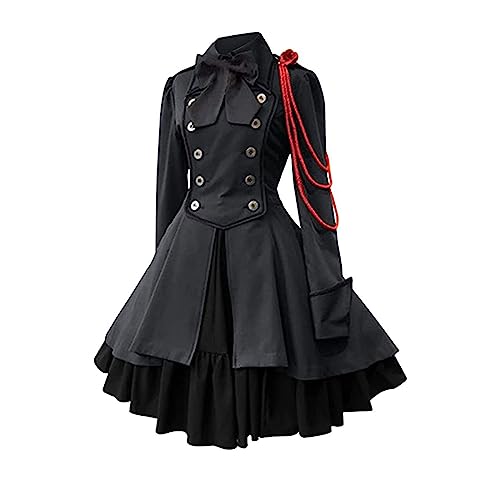 Mittelalterliches Damenkostüm, Piratenkostüm, Halloween-Kleider, viktorianisches Kostüm, Lolita-Kleid, Gothic-Kleid, Steampunk-Kleid, mittelalterliches Renaissance-Kleid, Gothic-Kleid, von Ninedayx