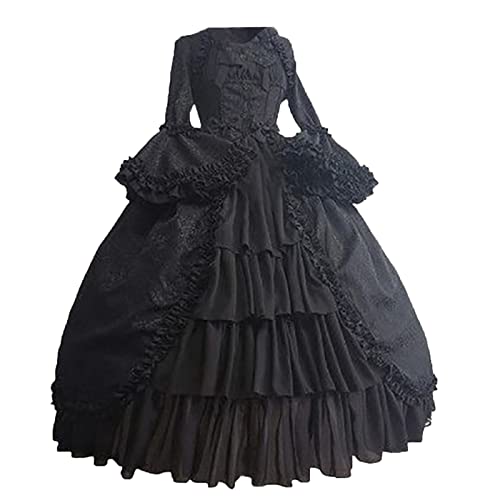 Mittelalterliches Hexenkleid, Lolita-Kleid, Übergröße, Halloween-Gothic-Kostüm, Gothic-Vampir-Kostüm, viktorianisches Vampir-Kostüm, Renaissance-Kleid, Barock-Rokoko-Kleider, von Ninedayx