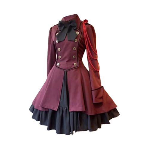 Mittelalterliches Kleid, Steampunk-Kleidung für Damen, Halloween-Kleider, Lolita-Kleidung, Piratenmantel, Gothic-Halloween-Kostüm, viktorianische Kleider, Renaissance-Kostüm, von Ninedayx