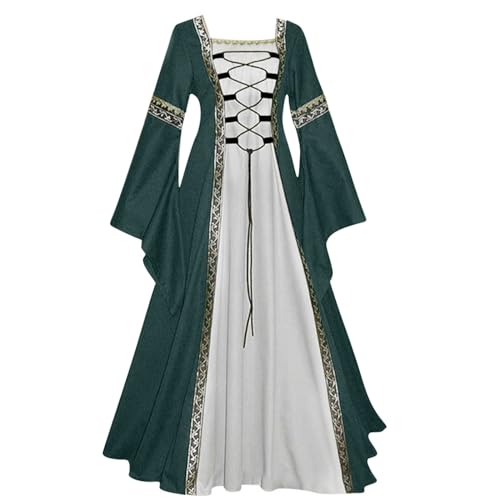 Ninedayx Mittelalter Kleid, Renaissance Kleid, viktorianische Kleider, Halloween Kostüme Vampir, Winifred Kostüm für Erwachsene, Gothic Kleid für Frauen, Tudor Retro Prinzessin Kostüm von Ninedayx