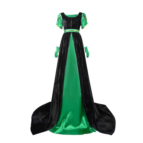 Ninedayx Renaissance-Kleid, mittelalterliches Kleid, viktorianische Kleider, Halloween-Kostüme, Vampir-Kostüm, Übergröße, Cosplay, Vampir-Kostüm, Rokoko-Palast-Maskerade, Maxikleid mit Handschuhen von Ninedayx