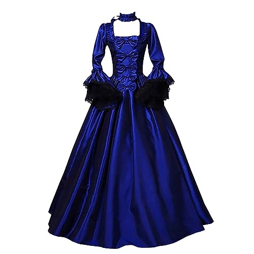 Viktorianisches Damenkleid, Renaissance-Kostüm, Prinzessinnen-Kostüm, Halloween-Kostüm, Gothic-Kostüm, Maxi-Größe, Retro-Kleid plus Schleifenkleid, Halloween, Mittelalter-Kostüm, Cocktail-Party, von Ninedayx