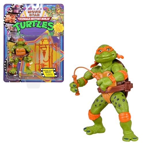 Ninja Turtles, bewegliche Figur, 10 cm, Figruine aus der Kollektion Movie Star '90, Michelangelo, für Kinder ab 4 Jahren, T00033 von NINJA TURTLES