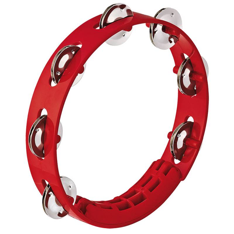 Nino 8" Red ABS Compact Tambourine Tambourin von Nino