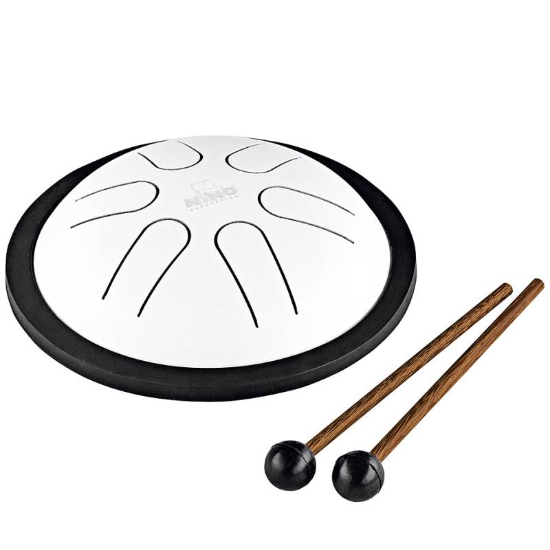 Nino Mini Melody 6" Steel Tongue Drum White NINO980WH Schlitztrommel von Nino