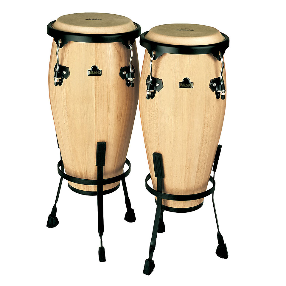 Nino NINO89NT Wooden Conga Set 8" + 9" Natural Conga von Nino