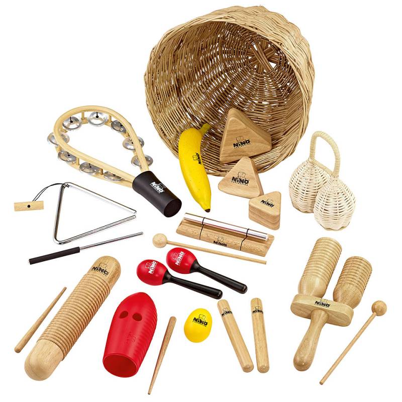 Nino Rhythm Assortment Basket 15 Pcs. Percussionset von Nino