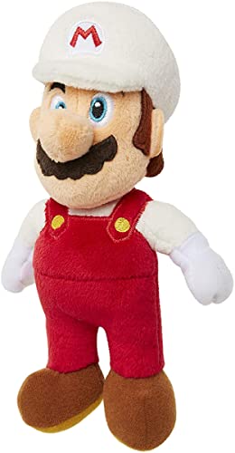 Jakks Pacific Super Mario Plüschmaskottchen Fire Mario Plüschfigur 19cm, 86756 von Nintendo