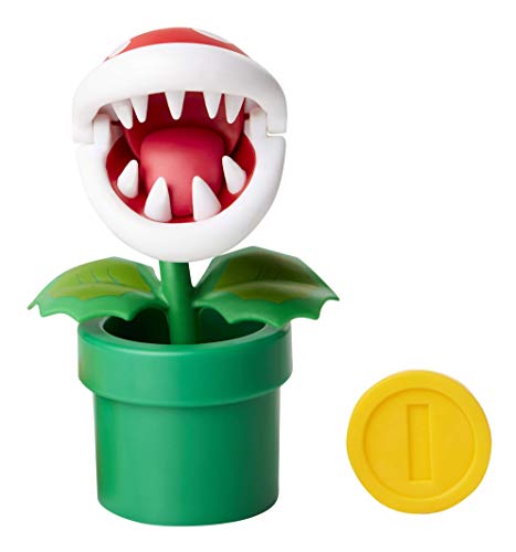 Nintendo Jakks 72632 Pacific Figur, Piranha-Pflanze mit Fragebox, Mehrfarbig, 10 cm von World of Nintendo