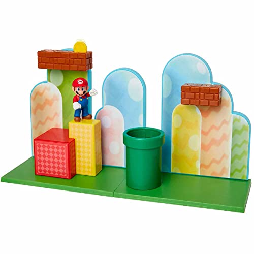 Nintendo SUPER MARIO Spielset - Eichenhain - inkl. 6cm Mario Figur, 85991-4L-PKR1 von Nintendo