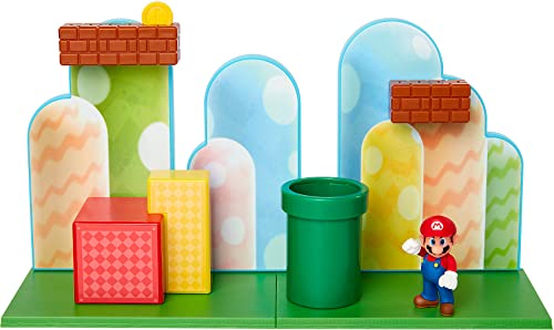 Nintendo Super Mario - Multipack Spielset - Eichenhain inkl. Mario Figur, 6 cm, 25 x 7,5 x 18 cm, Black von World of Nintendo