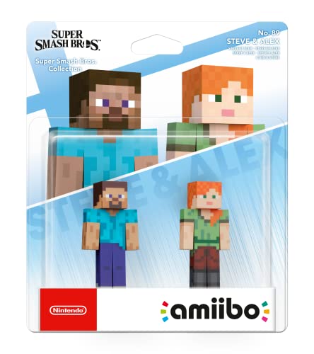 Nintendo AMIIBO: Super Smash Bros. Collection - Steve/Alex (Minecraft) - No. 89 (Double Pack) (Multi) von Nintendo