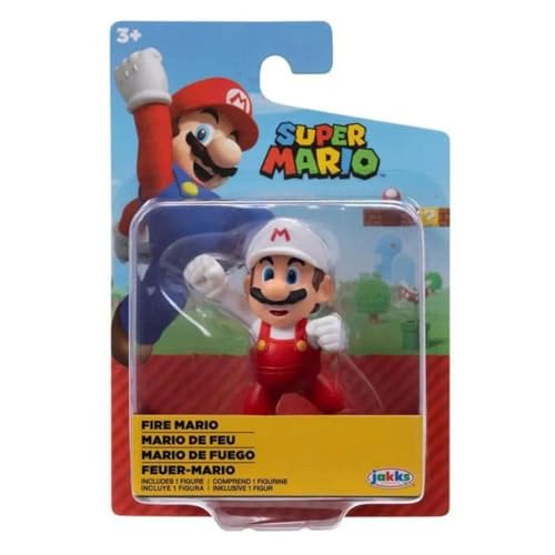 Nintendo - Super Mario Bros – Figur mit Gelenken, 6,3 cm – Figuren Mario von Feuer von Nintendo