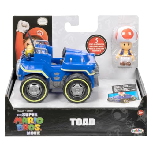 Nintendo Super Mario Movie Figur Toad mit Kart, 6 cm von Nintendo