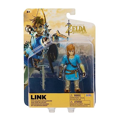 Nintendo The Legend of Zelda: Breath of the Wild Actionfigur Link with Soldier's Broadswort, 12,7 cm von Nintendo