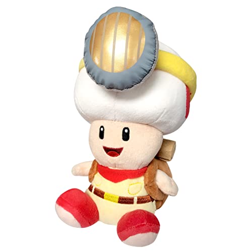 Super Mario Stofftier Plüschtier Kuscheltier Figur: Captain Toad / Toad-Kapitän Sitzend 18 cm (LBT) von Nintendo