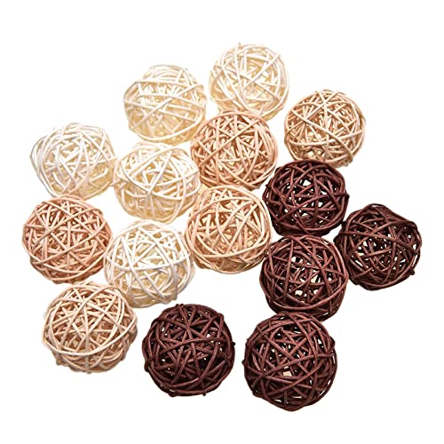 Nishiyuenyi 15pc Rattan Wicker Cane Balls Weihnachten Hochzeit Hausgarten Dekor Home von Nishiyuenyi