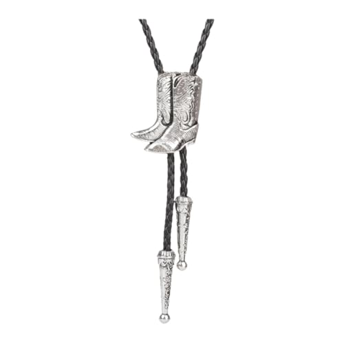 Nishiyuenyi Bolo Tie mit Reitstiefel Anhänger für Auftritte Und Kostüme, Silber Nishiyuenyi Bolo Tie mit Reitstiefel Anhänger für Auftritte Und Kostüme, Silber von Nishiyuenyi