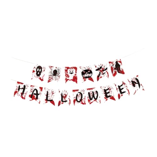 Nishiyuenyi Halloween-Banner-Dekoration, hängende Banner-Girlande, Wanddekoration, blutige Banner-Flaggen für den Kamin von Nishiyuenyi