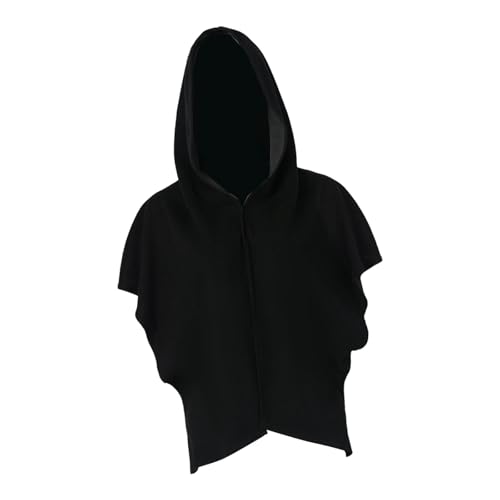 Nishiyuenyi Halloween Grim Cowl Unisex Umhang mit Frontverschluss Und Vintage Design für Erwachsene Und Kostümpartys, Schwarz Nishiyuenyi Halloween Grim Cowl Unisex Umhang mit Frontverschluss Und Vintage Design für Erwachsene Und Kostümpartys, Schwarz von Nishiyuenyi