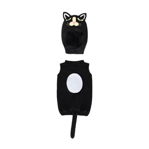 Nishiyuenyi Katzenkostüm für Halloween, Tier Outfit für Kinderfest, 71cm Länge Nishiyuenyi Katzenkostüm für Halloween, Tier Outfit für Kinderfest, 71cm Länge von Nishiyuenyi