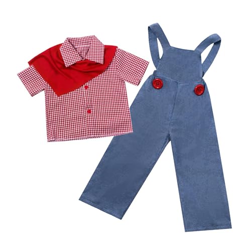 Nishiyuenyi Kinder Bauernkostüm Set Kinder Bauernhemd Overall Verkleidung Rollenspiel Anzug Aus Polyester für Halloween Geburtstag Karneval Themenevent, L Nishiyuenyi Kinder Bauernkostüm Set Kinder Bauernhemd Overall Verkleidung Rollenspiel Anzug Aus Polyester für Halloween Geburtstag Karneval Themenevent, L von Nishiyuenyi