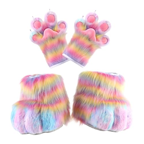 Nishiyuenyi Krallenhandschuhe mit Pelzigen Stiefeln Show Performance Cartoon Kostüm Nishiyuenyi Krallenhandschuhe mit Pelzigen Stiefeln Show Performance Cartoon Kostüm von Nishiyuenyi