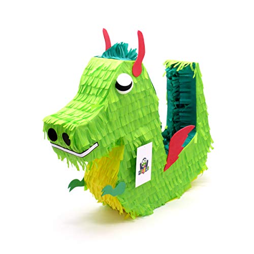 Nislai Pinata Drachen Dino | Ideal für die Drachen Dino Party | Pinata Geschenk | Pinata Geburtstag | Ninja Geburtstag Party | u. 43x34x10 von Nislai