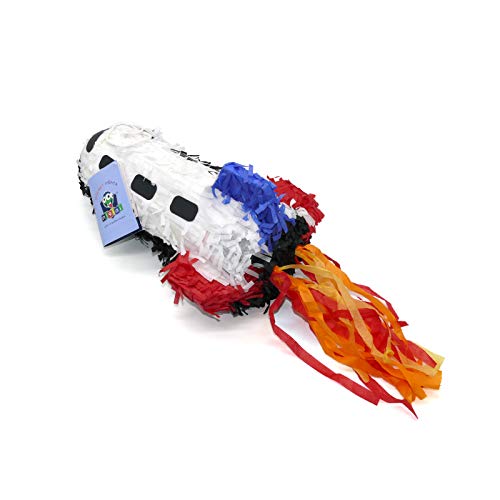 Nislai® Rakete Rocket Pinata | ideal für die Rakete Weltraum Party | Pinata Kinder Geburtstag | Pinata Geschenk | Astronaut Party | großer Spaß zum Schlagen | u. 40x25x20 cm von Nislai